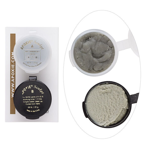 Adhesive, Apoxie® Sculpt, epoxy and polymer resin, neutral. Sold per 1/10 pound pkg. image number 0