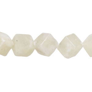 New "jade" serpentine 1pkg1, diagonally drilled cube bead natural, 15 inch 11-13mm