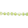 Bead, glass 1pkg8, opaque white and green, 16mm hand-painted round. image number 1
