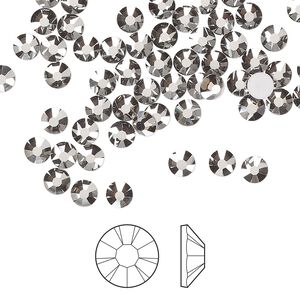 Flat back 144pk crystal Biarritz foil back, Preciosa MAXIMA Czech crystal rhinestone 3.8-4mm chaton rose round SS16