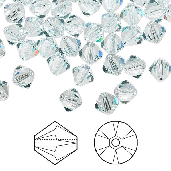 Bead 24pk light Azore, Crystal Passions® 6mm bicone 5328 image number 0