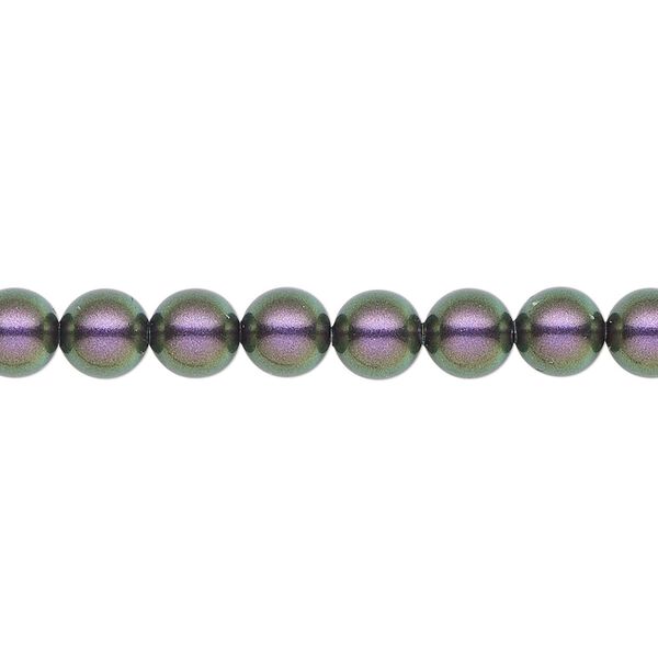 Pearl 50pk iridescent purple, Crystal Passions&reg; 6mm round 5810 image number 0