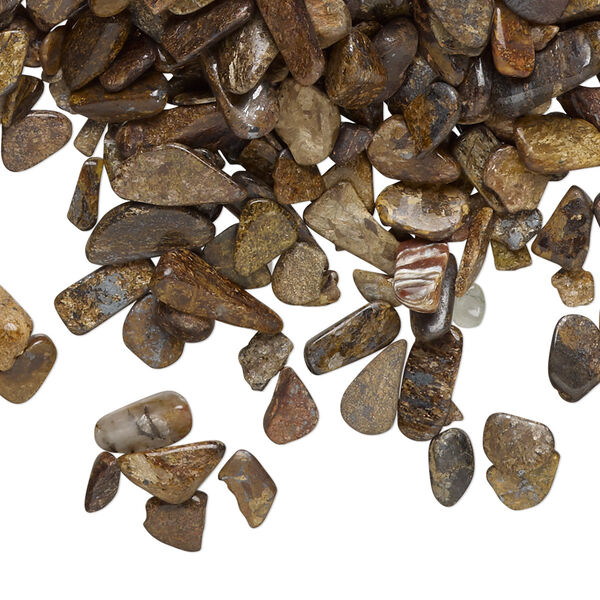 Bronzite 1pkg1, undrilled inlay chip natural 2 oz mini image number 0