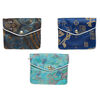 Pouch 1pkg3 silver-finished steel and rayon fabric, multicolored, 4.75x4-inch brocade. image number 0