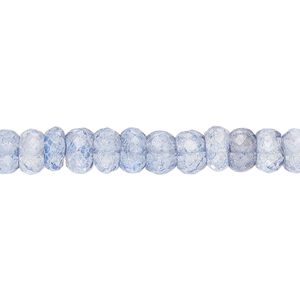 Quartz crystal 1pkg1, hand-cut faceted rondelle bead 13 inch 6x3mm-7x5mm