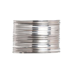 Wire, sterling silver, dead-soft, square, 18 gauge. Sold per pkg of 5 feet.