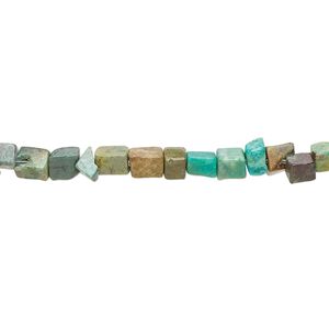 Turquoise 1pkg1, uneven cube bead 15 inch 3x2mm-5x5mm