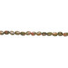Unakite 1pkg1, puffed oval bead natural, 15 inch 15x12mm-16x13mm image number 1
