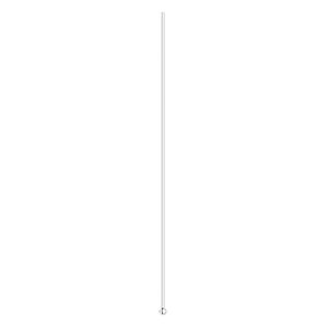 Head pin, sterling silver, 2-1/2 inches with 1.5mm ball, 22 gauge. Sold per pkg of 10.