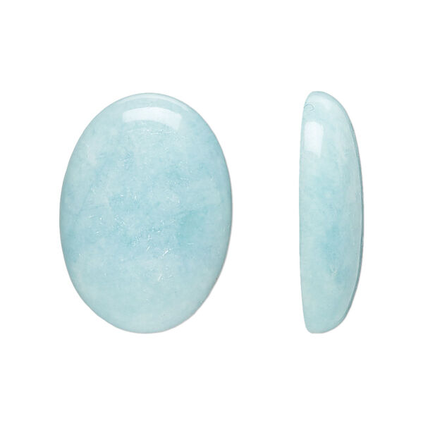 Amazonite 1pkg1, oval cab natural B grade, calibrated 25x18mm image number 0