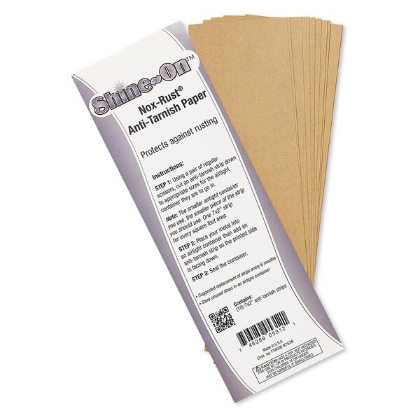 Anti-rust strip, Shine-On™ Nox-Rust®, 7x2-inch rectangle. Sold per pkg of 10. image number 0