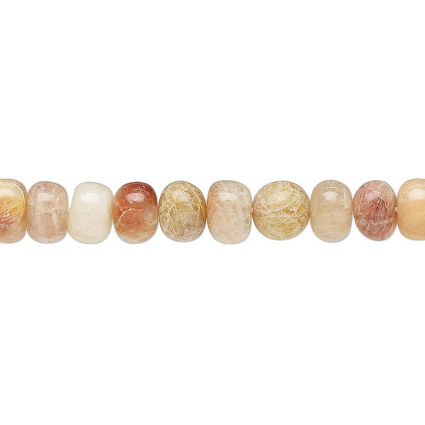 Rose jasper 1pkg1, hand-cut rondelle bead natural C grade, 14 inch 6x4mm-7x6mm image number 0