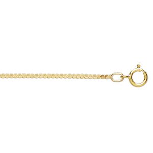 Chain 1pkg1 14Kt gold-filled serpentine, 1.2mm / springring clasp, Gossamer™ 16 inch