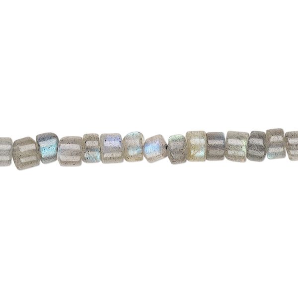 Labradorite 1pkg1, hand-cut heishi bead natural 12 inch 4x2mm-5x4mm image number 0