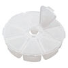Organizer, clear plastic, 4x1 inches with 3/4 inch center hole, round with 8 compartments. Sold individually. image number 1
