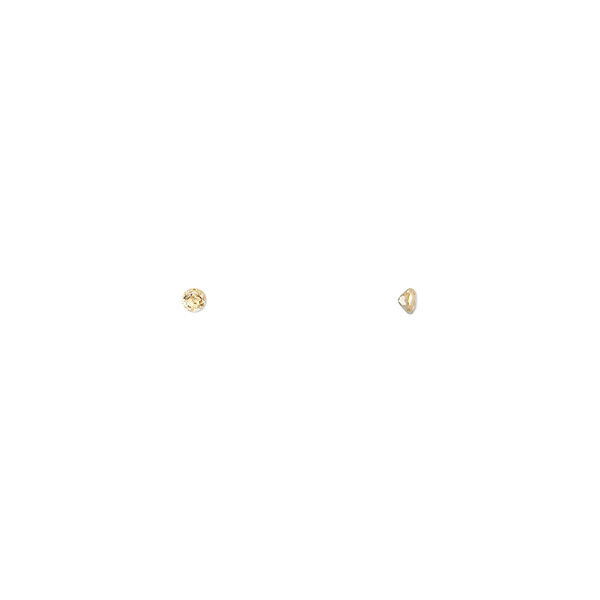 Gem, citrine (heated), 1.5mm faceted round, A grade, Mohs hardness 7. Sold per pkg of 4. image number 0