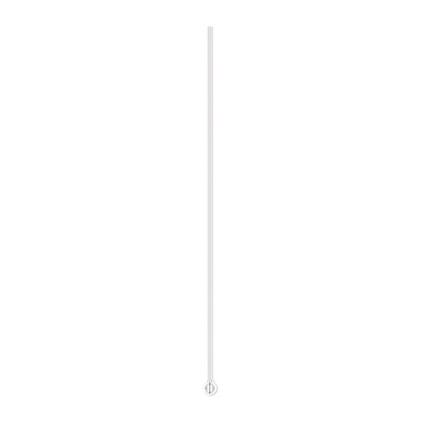 Head pin, silver-plated brass, 1-1/2 inches with 1.5mm ball, 24 gauge. Sold per pkg of 500. image number 0