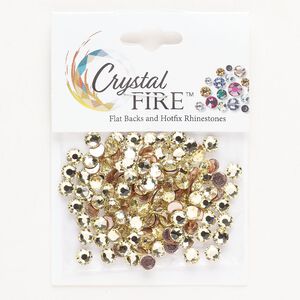 Flat back 144pk jonquil, Crystal Fire® 4.60-4.80mm hotfix round SS20