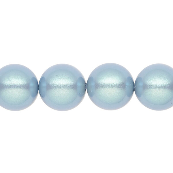 Pearl 30pk pearlescent blue, Preciosa Czech crystal 12mm round image number 0