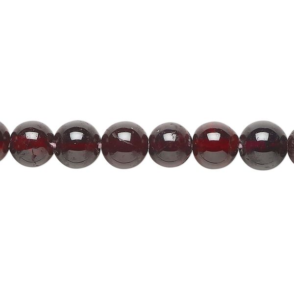 Garnet 1pkg1, hand-cut round bead 15.5-16 inch 7mm image number 0