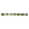 Mother-of-pearl shell 1pkg1, flat oval bead 15 inch grey steel 30x20mm image number 1