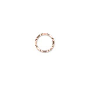 Jump ring, copper-plated brass, 10mm soldered round, 8mm inside diameter, 18 gauge. Sold per pkg of 100.