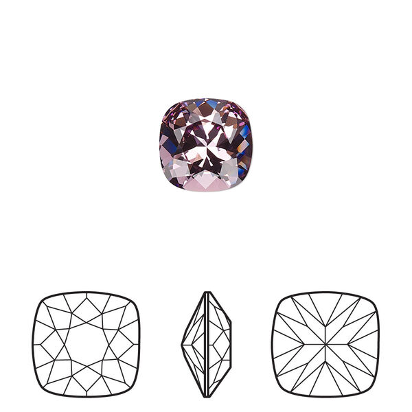 Fancy stone 6pk iris foil back, Crystal Passions® 10mm cushion 4470 image number 0