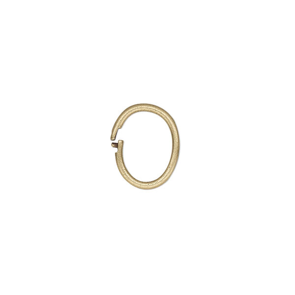 Loop Lock™, JBB Findings, antiqued brass, 12x10mm smooth oval. Sold per pkg of 4. image number 0