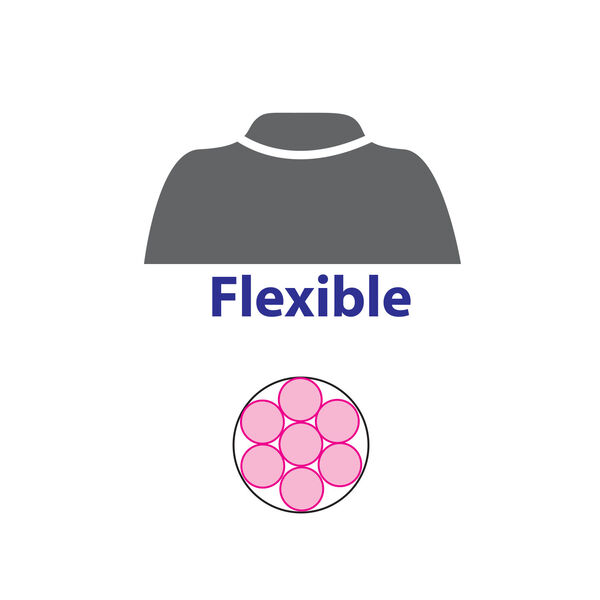 Beading wire, Accu-Flex&reg;, nylon and .925 sterling silver, clear, 7 strand, 0.014-inch diameter. Sold per 1,000-foot spool. image number 1