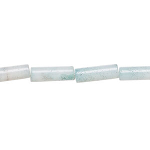 Amazonite 1pkg1, round tube bead natural, 15 inch 11x4mm-14x5mm