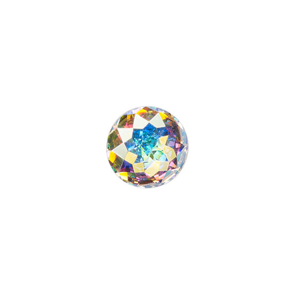 Round stone 1pk crystal AB, Crystal Passions® 12mm brilliant round 1400 image number 0