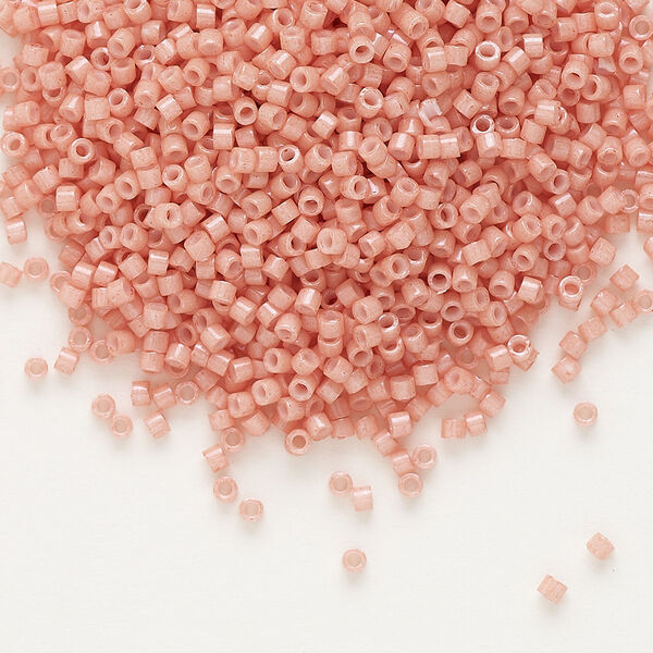 Seed bead, Delica®, glass, pkg/250g, #11 round, opaque salmon (DB-1363). image number 0