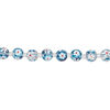 Bead, glass 1pkg8, multicolored, 12mm round with hand-painted flower. image number 1