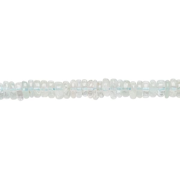 Aquamarine 1pkg1, hand-cut rondelle bead 8 inch 4x1-5x2mm image number 0