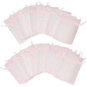 Pouch, chiffon, pink, 3-1/2x3 inches. Sold per pkg of 24.