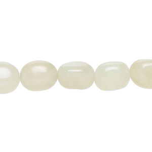 New "jade" 1pkg1, nugget bead natural, 15 inch mini to small