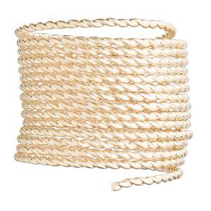 Wire, 12Kt gold-filled, half-hard, twisted square, 16 gauge. Sold per pkg of 5 feet.