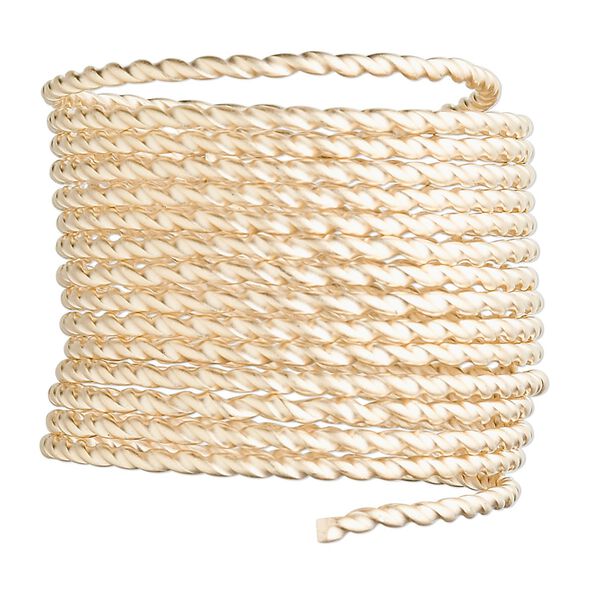 Wire, 12Kt gold-filled, half-hard, twisted square, 16 gauge. Sold per pkg of 5 feet. image number 0