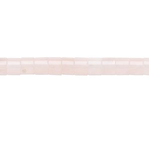 Rose quartz 1pkg1, tube bead natural 15.5-16 inch 5x4mm