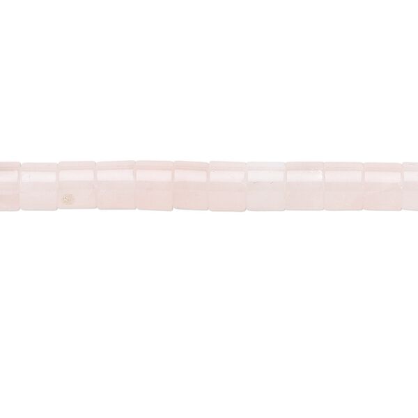 Rose quartz 1pkg1, tube bead natural 15.5-16 inch 5x4mm image number 0