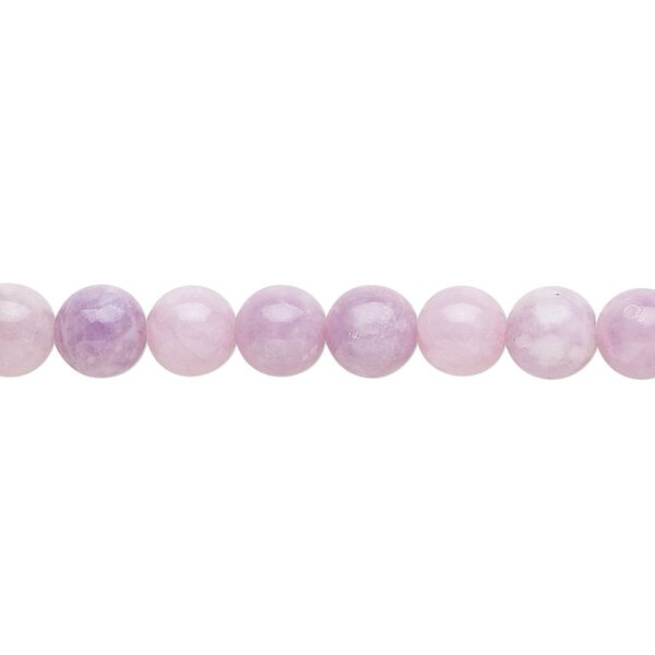 Pink lepidolite 1pkg1, round bead natural 8 inch 6mm image number 0