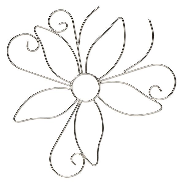 Wire frame, steel, 8-inch flower. Sold individually. image number 0