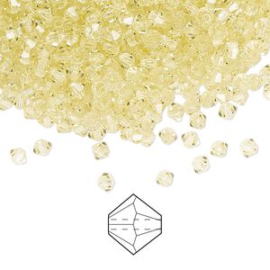 Bead 144pk jonquil, Preciosa Czech crystal 3mm bicone