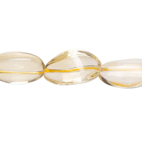 Bead, citrine (heated), small to large hand-cut nugget, Mohs hardness 7. Sold per 15-inch strand, approximately 20 beads. image number 0