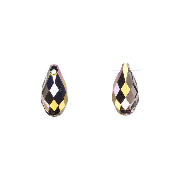 Briolette 1pk light amethyst heavy vitrail light, Crystal Passions® 13x6.5mm pendant drop 6010 image number 0