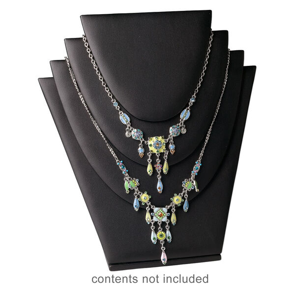 Display, leatherette, black, 3-tier, 9 x 8-1/2 x 4-1/2 inches. Sold individually. image number 2