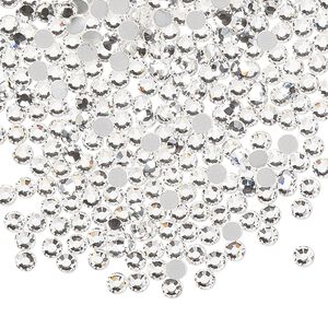 Flat back, Dance With Me™ crystal rhinestone, crystal clear, foil back, 2.7-2.9mm rose, SS10. Sold per pkg of 1,440 (10 gross).