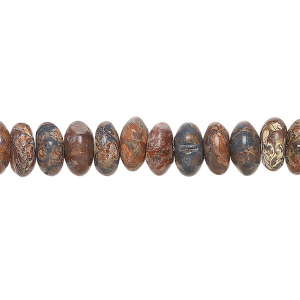 Leopardskin jasper 1pkg1, matte rondelle bead natural, 15 inch 8x3mm-8x5mm image number 0