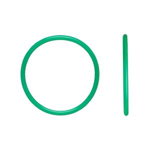 Component, Oh! Ring™, silicone, light green, 25mm round with 22mm hole. Sold per pkg of 50.