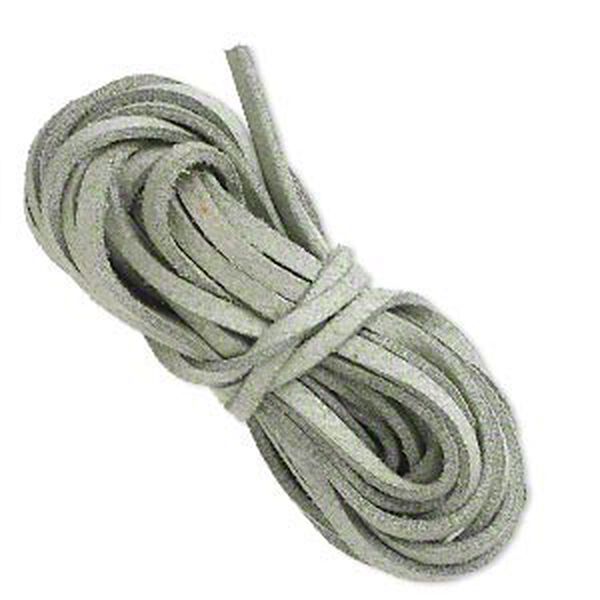 Cord, faux suede lace, olive-brown, 3mm. Sold per pkg of 5 yards. image number 0
